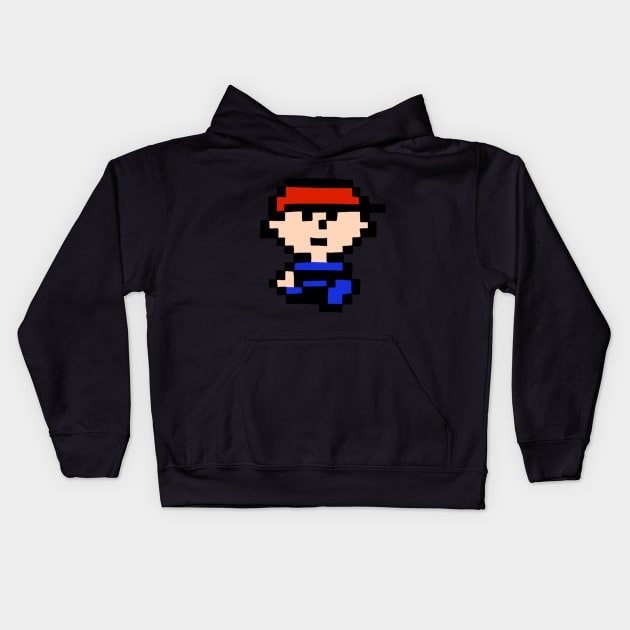 8bit Ninten Kids Hoodie by nezira